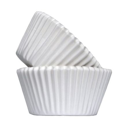 Crimped White Muffin Cases