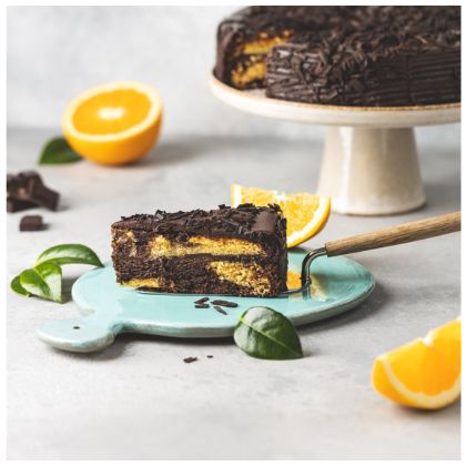 Chocolate Orange Marble Cake Pre-Sliced - 14 portions