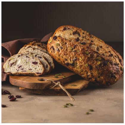 Cuisine de France | Cranberry & Pumpkin Seed Bloomer With Sourdough