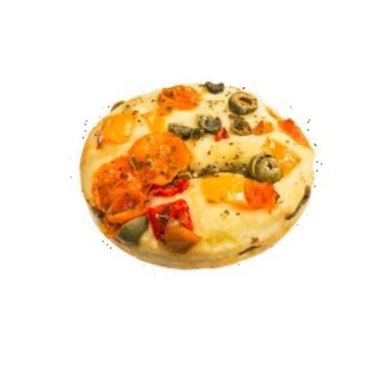 Individual Mediterranean Focaccia for food service.