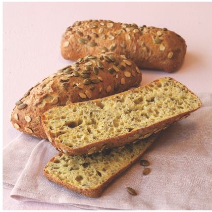 Small Pumpkin & Chia Seed Rustic Roll for food service