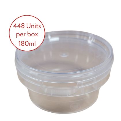 Tamperproof Clear Container / Dessert Pot with Lid 180ml