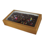 6 Corner Glued Kraft Box with Acetate Window